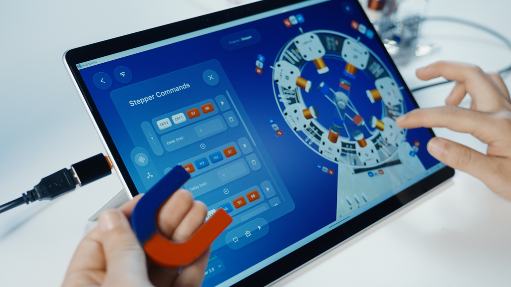 NodiStep: Interactive Electromagnetic Motor Kit