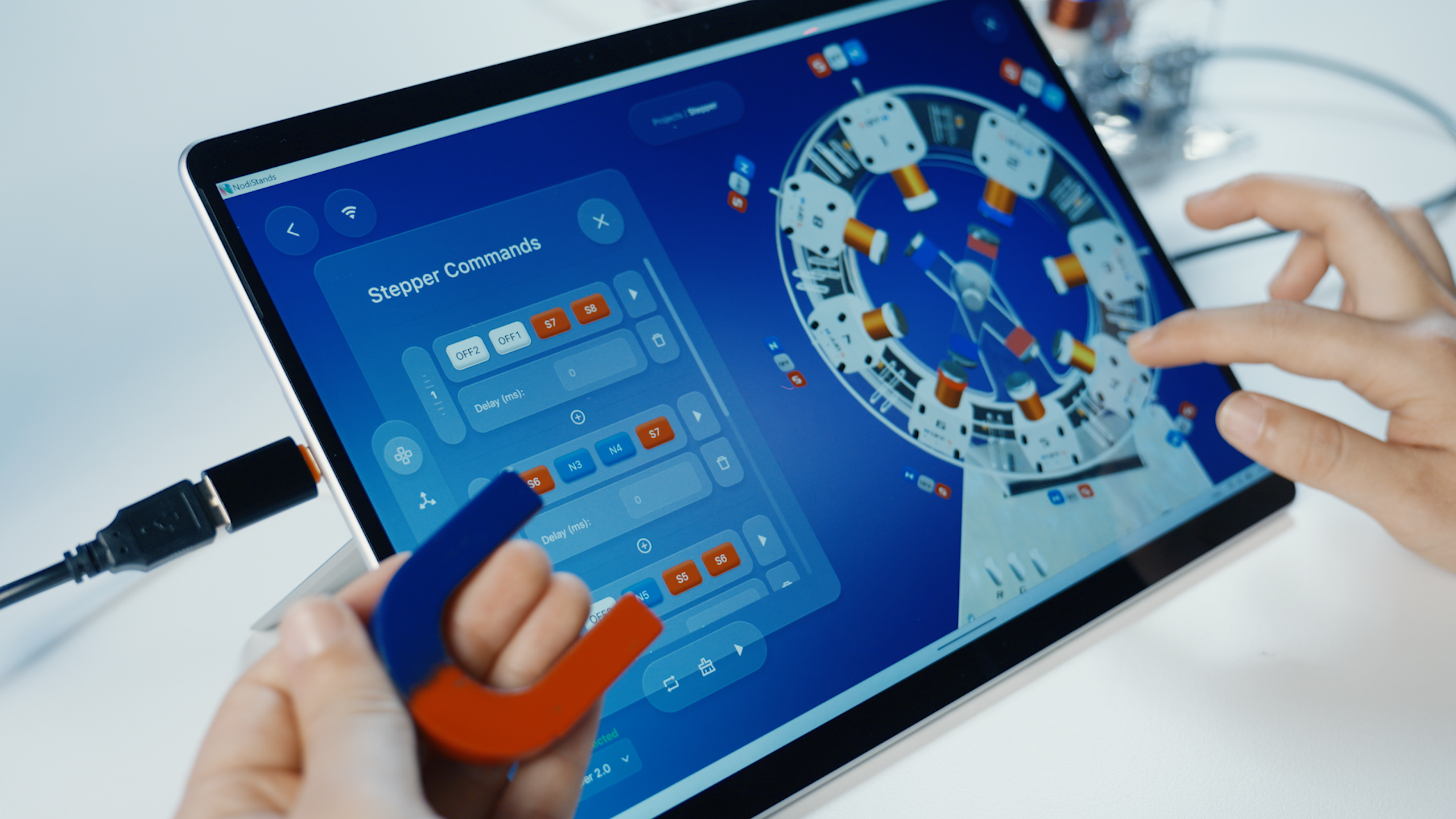 NodiStep — Kinetic Magnetic Desk Sculpture